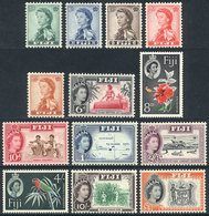 FIJI: Sc.163/175, 1959/63 Flowers, Birds, Complete Set Of 13 Unmounted Values, Excellent Quality, Catalog Value US$57.90 - Fidschi-Inseln (...-1970)