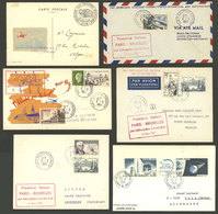 FRANCE: BALLOON FLIGHTS: 21 Covers And Cards, Most Carried In Special Helicopter Flights, Others With Interesting Marks, - Sonstige & Ohne Zuordnung