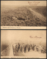 FRANCE: World War II: 2 PCs Circa 1920 With Interesting Views Of The French Front And Zouave Regiment, VF Quality! - Autres & Non Classés