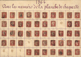 GREAT BRITAIN: Sc.33, 136 Stamps With Various Plate Numbers (including Some Rare), Used, Mixed Quality (some VF And Othe - Sonstige & Ohne Zuordnung