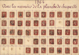 GREAT BRITAIN: Sc.33, 136 Stamps With Various Plate Numbers (including Some Rare), Used, Mixed Quality (some VF And Othe - Otros & Sin Clasificación