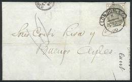 GREAT BRITAIN: 23/OCT/1884 LONDON - ARGENTINA: Folded Cover Franked By Sc.103, With Buenos Aires Arrival Backstamp, VF Q - Other & Unclassified