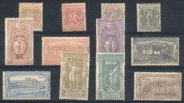 GREECE: Sc.117/128, 1896 Olympic Games, Complete Set Of 12 Mint Values (lightly Hinged), Very Fine Quality, Catalog Valu - Autres & Non Classés