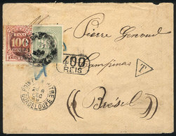 GUADELOUPE: Cover Sent From POINTE A TERRE To Campinas (Brazil) On 8/DE/1899 Stampless, With Postage Dues Mark Of Origin - Altri & Non Classificati