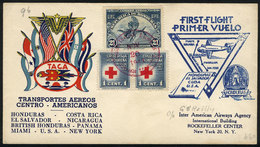 HONDURAS: 20/NO/1943 TACA - New York First Flight, Without Arrival Backstamps, Excellent Quality! - Honduras
