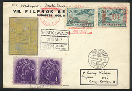HUNGARY: 22/AU/1938 Budapest - Bratislava, Card Flown On Special Flight, With Cinderella, Arrival To Bratislava And Retu - Other & Unclassified
