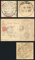 PORTUGUESE INDIA: 1/4t. Postal Card Sent From MAPUÇÁ To Palghat On 14/DE/1898, Nice Cancels! - Portugiesisch-Indien