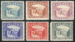ICELAND: Sc.170/175, 1931/2 Gullfoss Falls, Cmpl. Set Of 6 Values, Mint Lightly Hinged, VF Quality, Catalog Value US$203 - Sonstige & Ohne Zuordnung