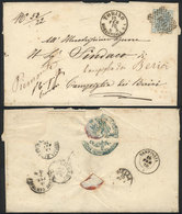 ITALY: Folded Cover Franked By Sc.35, Sent From Torino To Campiglia Dei Berici On 12/FE/1870, With A Good Number Of Post - Unclassified