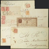 ITALY: 7 Entire Letters / Covers / Stationery Items Used Between 1877 And 1898, With Varied Postages And Cancels, Fine T - Ohne Zuordnung