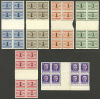 ITALY - R.S.I.: Lot Of Blocks Of 8 Stamps With Gutters, MNH, One With Perforation A Little Separated, Fine To VF General - Sonstige & Ohne Zuordnung