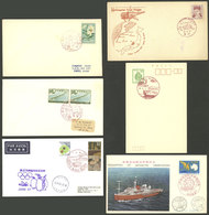 JAPAN: BALLOON FLIGHTS: 8 Covers And Cards, Most Carried In Special Helicopter Flights, Others With Interesting Marks, V - Autres & Non Classés