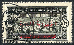 LEBANON: Yvert 104d, With VARIETY: Overprint Without Bars At Right, VF Quality, VF Quality, Rare! - Libano