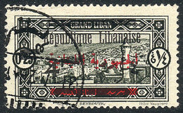 LEBANON: Yvert 104d, With VARIETY: Overprint Without Bars At Right, VF Quality, VF Quality, Rare! - Líbano