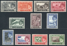MALAYA: Sc.158/168, 1960 Animals, Ships, Sports And Other Topics, Complete Set Of 11 Unmounted Values, Excellent Quality - Johore