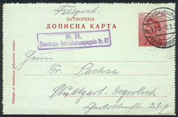 MONTENEGRO: Letter Card Dated Krimvolac 29/JA/1916, Sent To Stuttgart-Degerloch By Military Mail (FELDPOST), Very Fine Q - Montenegro