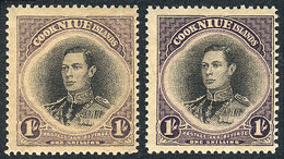 NIUE: Sc.73, 2 Examples In DIFFERENT COLORS, VF Quality! - Niue