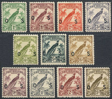 NEW GUINEA: Sc.O12/O22, 1931 Birds, Complete Set Of 11 Values, Mint Lightly Hinged, VF Quality, Catalog Value US$266. - Sonstige - Ozeanien