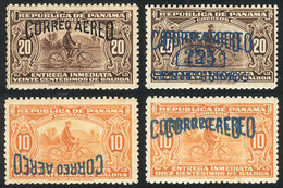 PANAMA: Sc.C2a + C2b + C4a + C17A, Mint Lightly Hinged, VF Quality, Catalog Value US$160 - Panama