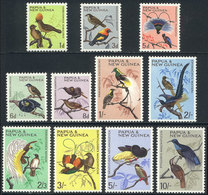 PAPUA NEW GUINEA: Sc.188/198, 1964/5 Birds, Complete Set Of 11 Unmounted Values, Very Fine Quality. - Papúa Nueva Guinea