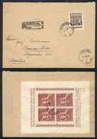 POLAND: Sc.539, 1951 Philatelic Congress, Franking A Cover Sent To Argentina On 31/JA/1956, VF Quality! - Autres & Non Classés