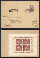 POLAND: Sc.539, 1951 Philatelic Congress, Franking A Cover Sent To Argentina On 31/JA/1956, VF Quality! - Otros & Sin Clasificación