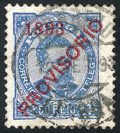 PORTUGAL: Sc.93, 1893 Provisional Of 50r., Used, VF Quality! - Andere & Zonder Classificatie
