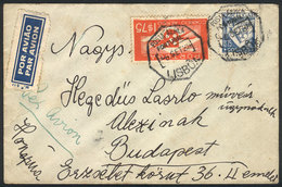 PORTUGAL: 6/SE/1938 Lisboa - Hungary, Airmail Cover Franked With R3.50, Arrival Backstamp Of Budapest 8/SE, VF! - Otros & Sin Clasificación