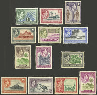 BRITISH SOLOMON ISLANDS: Sc.67/79, 1939/51 Flora, Fauna, Landscapes, Etc., Compl. Set Of 13 Values, Very Fine Quality! - Salomonen (...-1978)