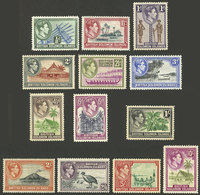 BRITISH SOLOMON ISLANDS: Sc.67/79, 1939/51 Flora, Fauna, Landscapes, Etc., Compl. Set Of 13 Values, Very Fine Quality! - Salomonseilanden (...-1978)