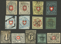 SWITZERLAND: Small Group Of Classic Stamps, Almost All FORGERIES, A Few With Minor Faults And Others Of VF Quality, LOW  - Verzamelingen