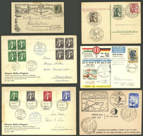 SWITZERLAND + WORLDWIDE: BALLOON FLIGHTS: Over 70 Covers And Cards With Nice Cinderellas And Special Marks, Various Peri - Andere & Zonder Classificatie