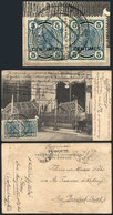 TURKEY: CRETE Stamp Used In Turkey: Postcard Dated CONSTANTINOPLE 27/DE/1906, Franked With Pair Sc.8 Of The Austrian Off - 1837-1914 Smyrne
