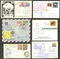 WORLDWIDE: BALLOON Flights By Pilot BOESMAN: 42 Covers Or Cards Of Various Countries And Periods, Many Signed By The Pil - Sonstige & Ohne Zuordnung