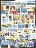 WORLDWIDE: TOPIC LIGHTHOUSES: Envelope Containing A Number Of Very Nice And Modern Souvenir Sheets, Stamps And Sets, A F - Andere & Zonder Classificatie