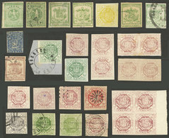 VENEZUELA: Interesting Lot Of Classic Stamps, A Few With Defects, Most Of Fine To VF Quality, Including Tete-beche Pairs - Venezuela