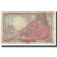 France, 20 Francs, Pêcheur, 1943, P. Rousseau And R. Favre-Gilly, 1943-01-28 - 20 F 1942-1950 ''Pêcheur''