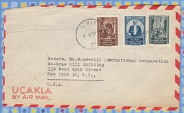 Turkey On Cover USA - 1953 (1952) - IZMIR Urgup. Kemal Ataturk. Mosque, Bursa. - Briefe U. Dokumente