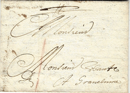 1673 - Lettre De NAMUR  Pour  Gravelines   - Taxe 1 Crayon Rouge - 1621-1713 (Spanish Netherlands)