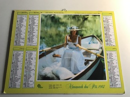 Calendrier Almanach Des P.T.T AIN - 1987 - Femme Romantique - Tamaño Grande : 1981-90