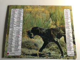 Calendrier Almanach Des P.T.T AIN - 1985 - Daim / Chien De Chasse - Tamaño Grande : 1981-90