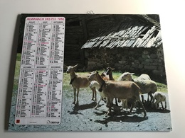 Calendrier Almanach Des P.T.T DROME - 1986 - Chamois / Chevres & Moutons - Tamaño Grande : 1981-90