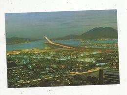 Cp, CHINE ,HONG KONG , Aviation , The Night View Of KAI TAK AIRPORT ,  Vierge - China (Hong Kong)