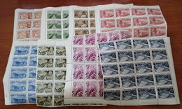 Albania 1953, After War Reconstruction Mi#525-532 Mint Never Hinged Sheets Of 20 - Albanien