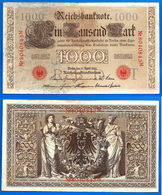 Allemagne 1000 Mark 1910 Grand Billet Que Prix + Port Marks Chiffre Rouge Reichsbanknote Germany Paypal Bitcoin - 1.000 Mark