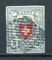 1850- SVIZZERA  -5 Rp. - 1VAL. USED-LUXE !! - - 1843-1852 Timbres Cantonaux Et  Fédéraux