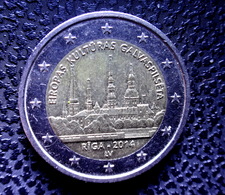 Lettland Latvia 2014  -- 2 Euro Gedenkmünze Riga Old City ,  Münze  Coin CIRCULATED - 1 - Latvia