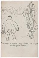 Carte Photo Militaria Humour Dessin Caricature Satirique Par Noari Saint CYR - Humoristiques