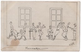 Carte Photo Militaria Humour Dessin Caricature Satirique Par Noari Saint CYR Illustrateur Raoul Linard - Humour