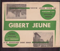 Buvard ( 20.5 X 16 Cm ) " Gibert Jeune Papeterie " ( Pliures, Rousseurs ) - Papeterie